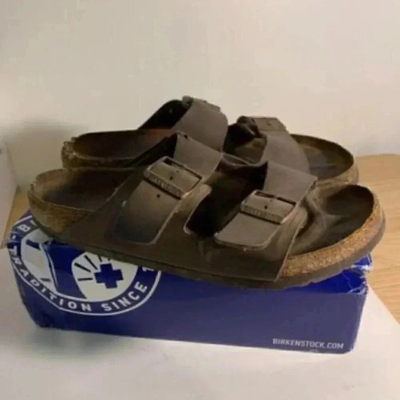 K1068. Birkenstock Sandals Arizona BS- Black, Narrow Fit -EU 43- US 10 Men's- - Picture 1 of 4